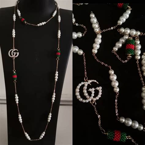 fake pearl gucci necklace|authentic gucci necklace.